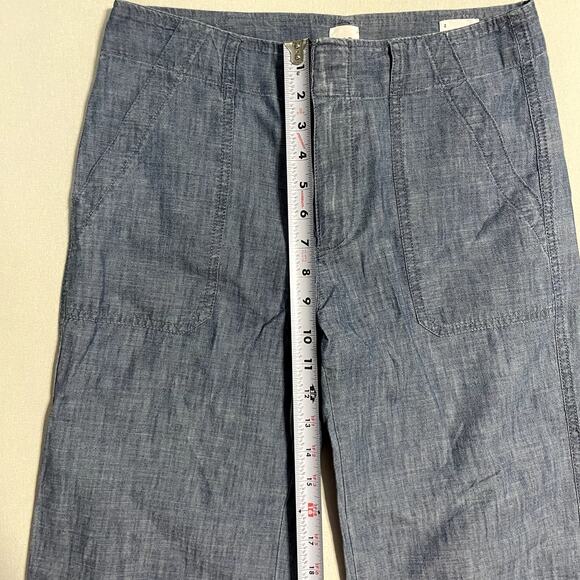 GAP Women's Mid Rise Linen Blend Wide-Leg Pull-On Pants Blue -‎ Size 2 - Picture 10 of 12